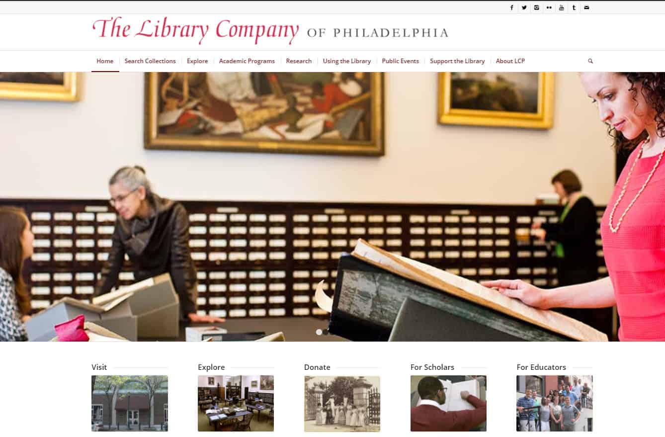 The Library Company of Philadelphia Announces New Website The Library