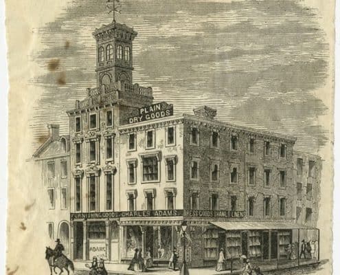 Charles Adams Dry Goods, S.E. corner Eighth and Arch Streets, ca. 1860