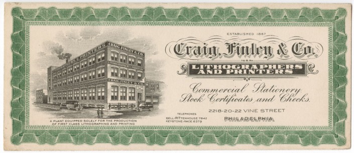 phpr-11×14-industry-p-2014-18-2 Craig, Finley & Co. Lithographers and Printers (Philadelphia: Craig, Finley & Co., ca. 1930). Photomechanical print.
