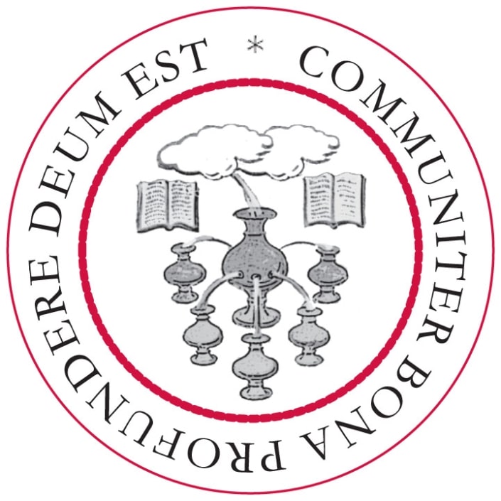 seal Illustration of the seal of the Library Company, with books pouring knowledge from single large jar to many smaller jars