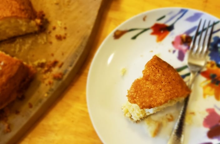 A slice of Barnard Cake, served A slice of Barnard Cake, served