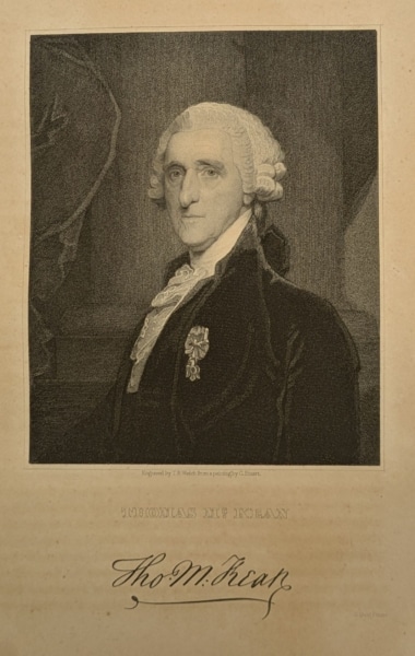 Portrait of Thomas McKean in published book