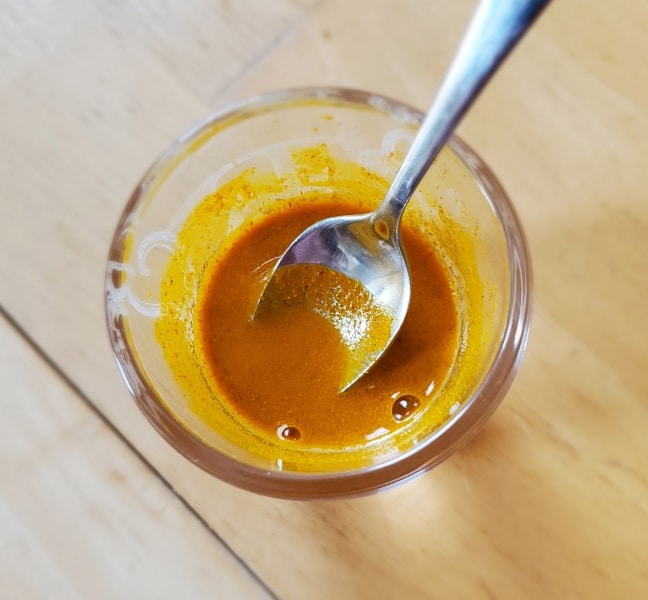Turmeric dissolved in water