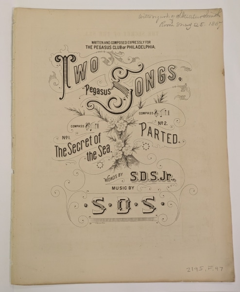 Photograph of cover of sheet music
