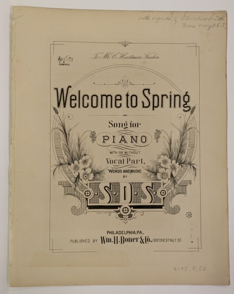 Photograph of cover of sheet music